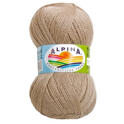 фото Набор пряжи alpina "klement", 4*50 г, 300 м+/-10 м, №14 бежевый