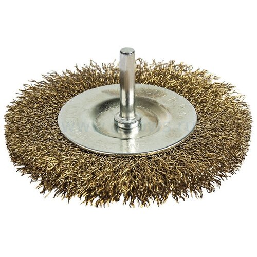 Корщетка для дрели vira 75мм дисковая латунир витая проволока 736₽