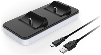 Dobe Charging Dock TP5-0504 для PS5, черный/белый, 1 шт.