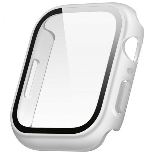 Чехол со стеклом Elago Clear Shield case 9H glass для Apple Watch 7 45 мм, прозрачный (матовый)