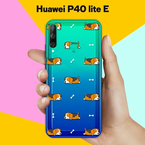 Силиконовый чехол Бигли спят на Huawei P40 Lite E силиконовый чехол бигли спят на huawei y5p