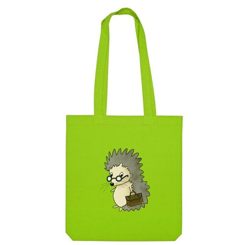 сумка еж с портфелем зеленый Сумка шоппер Us Basic, зеленый
