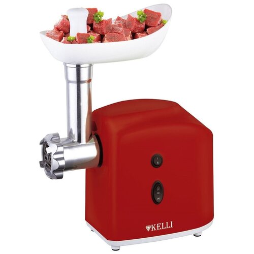 Мясорубка электрическая мясорубка домашняя электромясорубка 2 скорости система реверса 3 насадки в комплекте красная 399000₽