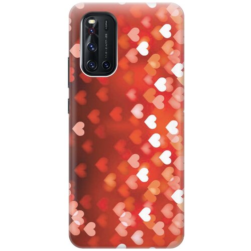 фото Cиликоновый чехол на vivo v19 / виво в19 с принтом "бокэ из красных сердечек" gosso