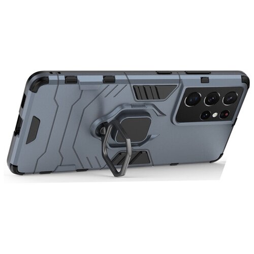 фото Противоударный чехол с кольцом panther case для samsung galaxy s21 ultra black panther