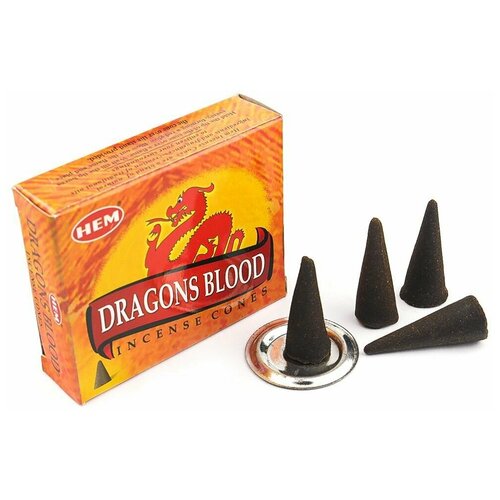 Благовония конусы Кровь Дракона ХЕМ (HЕМ Dragons Blood) благовония hem кровь дракона dragons blood подставка elg