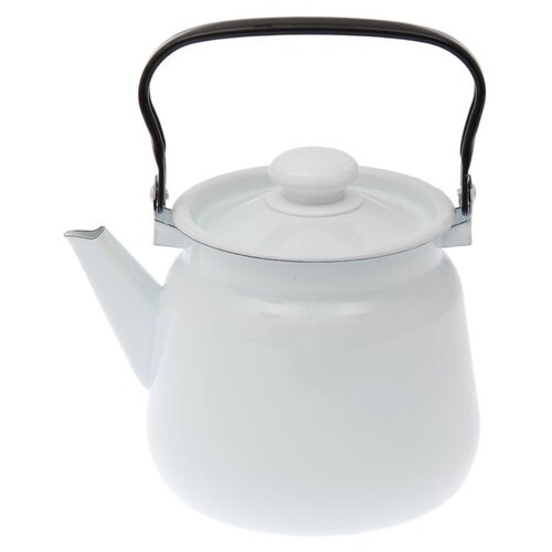 фото Чайник б/деколи(белый) 3,5 л эм.крышка 1533934 сибирские товары