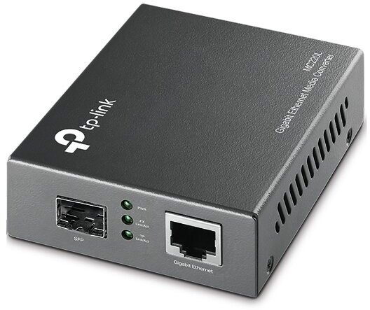 TP-Link Медиаконвертер TP-Link MC220L многомодовый, 1 порт LAN 1Гбит/сек. + 1 порт SFP 1Гбит/сек. (ret)