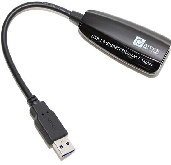 Переходник 5BITES UA3-45-01BK USB3.0-RJ45 10/100/1000 Mbit/s, 10sm, Black