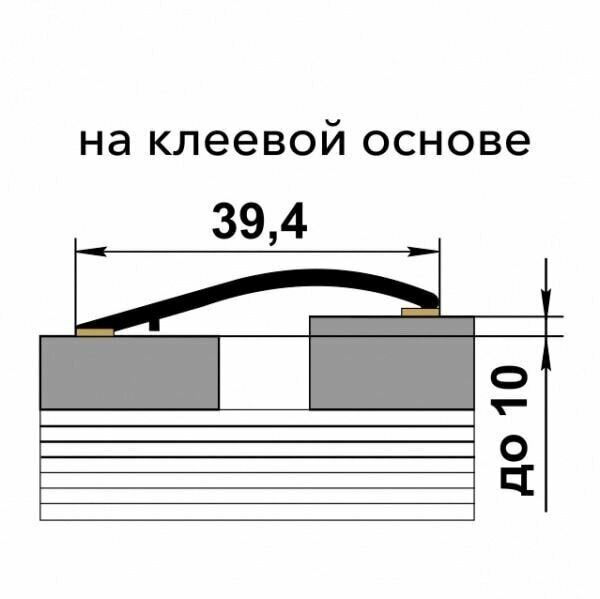 Порог разноуровневый Лука самоклеющийся ЛР 02, перепад до 10мм, 90см, Дуб мелфорд грей 4046