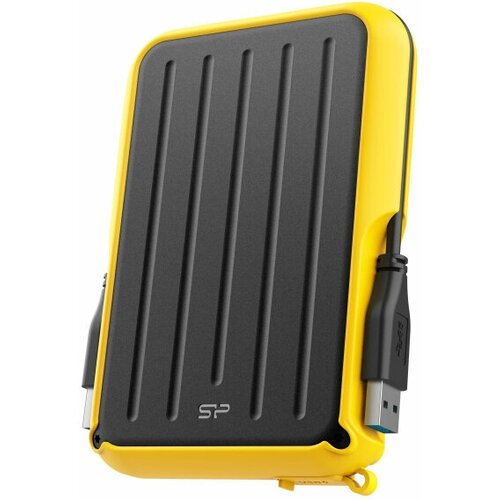 Портативный HDD Silicon Power Armor A66 2 TB USB 3.2, желтый, черный, 1594896 портативный hdd silicon power armor a66 2 tb usb 3 2 черный