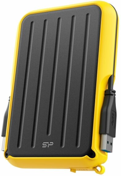 Портативный HDD Silicon Power Armor A66 4 TB USB 3.2, желтый, черный, 1594899