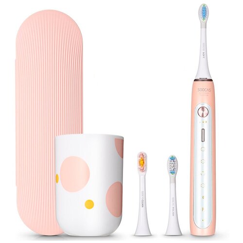 Электрическая зубная щётка Soocas Electric Toothbrush X5 37200 вибрмин 3 насадки розовая 855200₽
