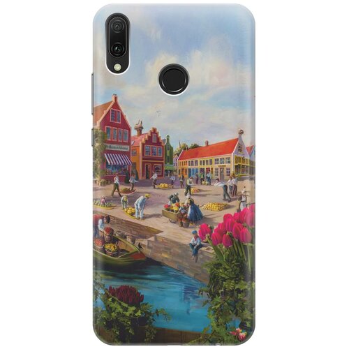 фото Re:pa накладка transparent для huawei y9 (2019) с принтом "старинный амстердам"