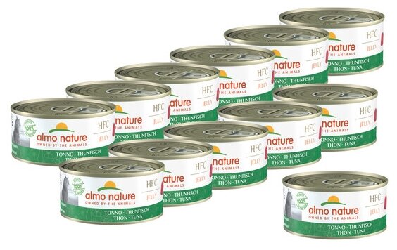 Almo Nature Консервы для Кошек с Тунцом в желе (HFC Jelly - Tuna ) 0,15 кг х 12 шт.