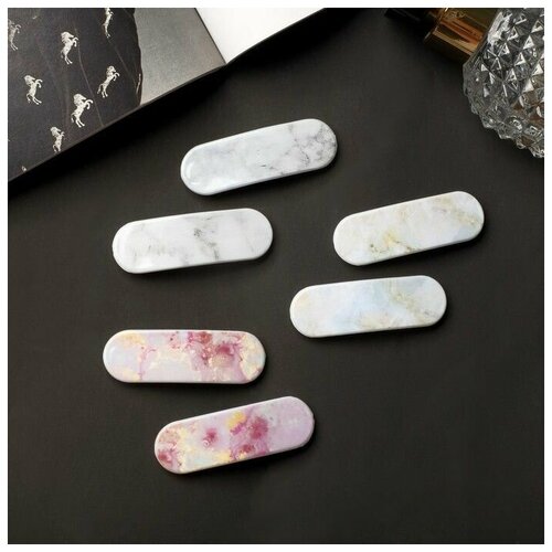 Невидимка для волос набор 6 шт грация мрамор 55 см 2 набора 406₽