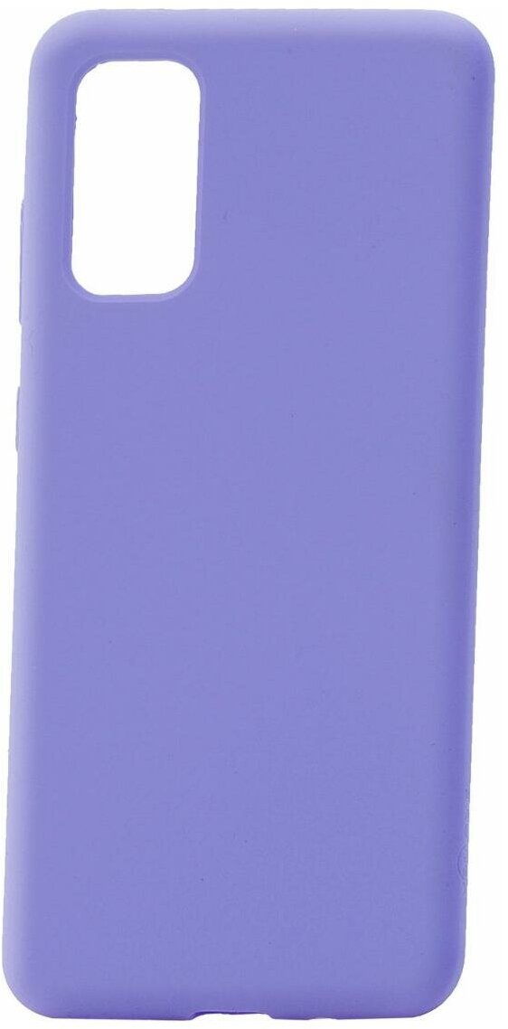 Чехол на Samsung Galaxy S20 Kruche Silicone Plain фиолетовый,противоударный пластиковый кейс, силиконовый бампер, софт тач накладка с защитой камеры