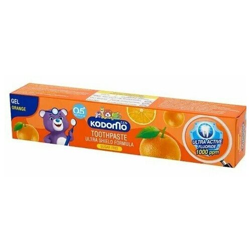 Детская зубная паста LION Thailand Kodomo с ароматом апельсина, гелевая, 40 г