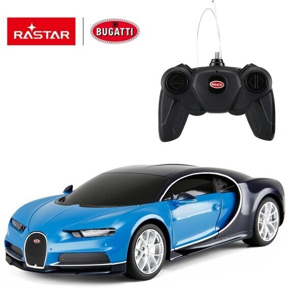 Машина Rastar Bugatti Chiron на радиоуправление 1:24 синий 76100E