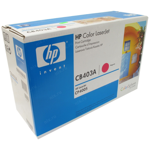 HP CB403A картридж пурпурный (синий дизайн) (7500 стр.) картридж hp cb403a