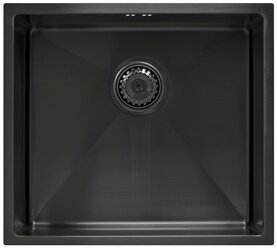 Врезная кухонная мойка 44 см, Seaman ECO Marino SME-490 PVD, черный