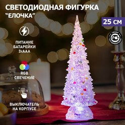 Светильник ночник фигура декоративный светодиодный 1 LED новогодний Neon-Night Новогодняя елка, разноцветное RGB свечение