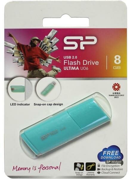 Флешка USB SILICON POWER Ultima U06 16Гб, USB2.0, голубой [sp016gbuf2u06v1b] - фото №9