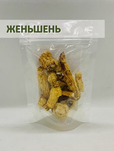 Изображение товара Женьшень (Panax ginseng) корень сушеный натуральный, All Natural, 50гр