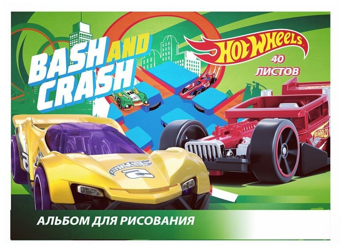 Альбом для рисования А4 40 листов "Hot Wheels" на спирали