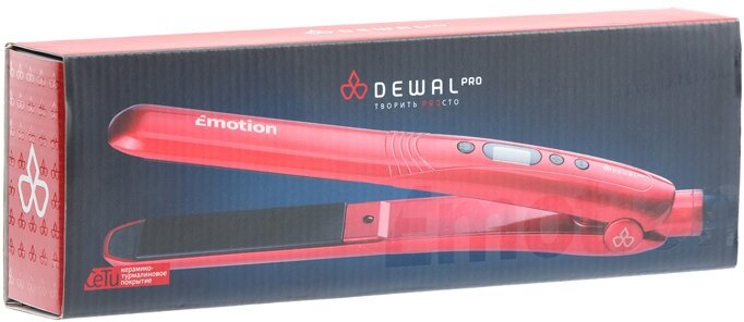 Dewal Emotion, красные, 25х90мм, с терморегулятором, керамико-турмалиновое покрытие, 39 Вт (Dewal, ) - фото №4