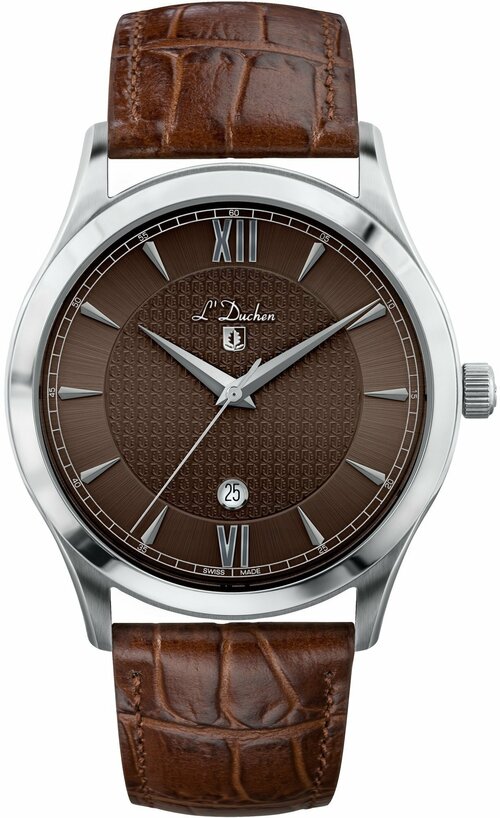 Наручные часы LDuchen, коричневый, серебряный