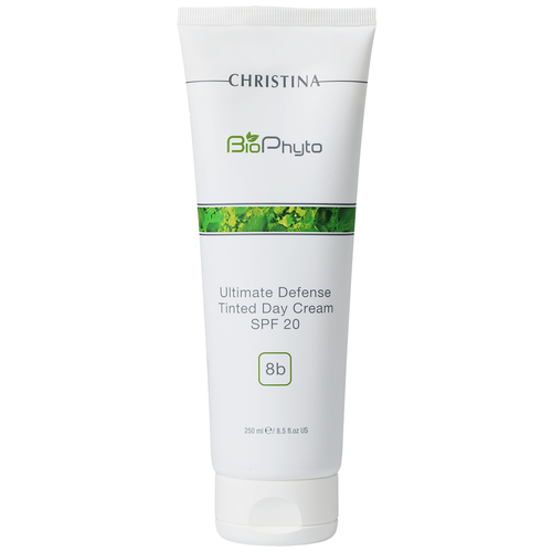 фото Christina bio phyto ultimate defense tinted day cream spf 20 дневной крем для лица абсолютная защита с тоном, 250 мл