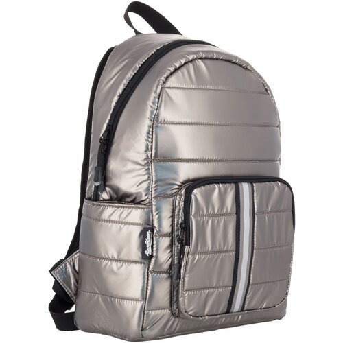 фото Рюкзак стеганый svjb-rtr-591 seventeen, бронзовый металлик, размер: 40 x 28 x 14 см, женский.