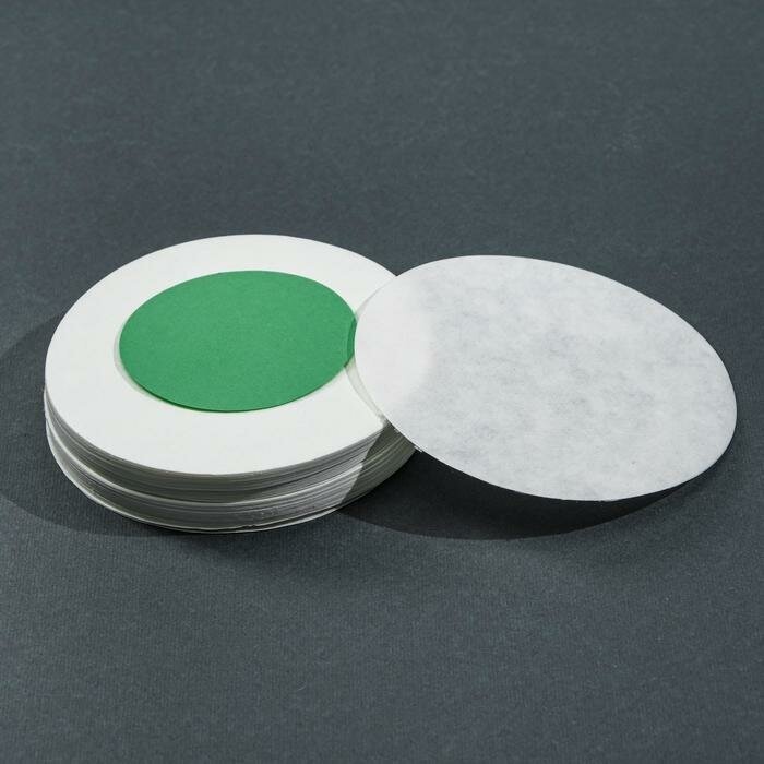 Фильтры d 90 мм, зелёная лента, марка ФММ, очень медленной фильтрации, набор 100 шт(3 шт.) - фотография № 1