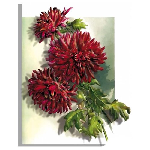 Папертоль «Алые георгины», Магия хобби, 20x26 см