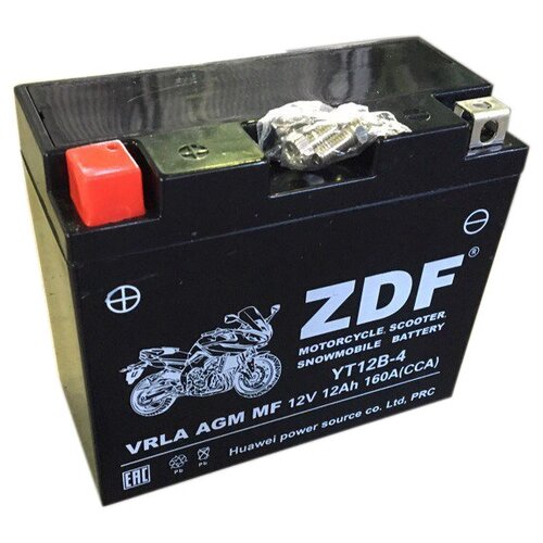 Аккумулятор ZDF YT12B-4 12V 12 a/h VRLA BLACK