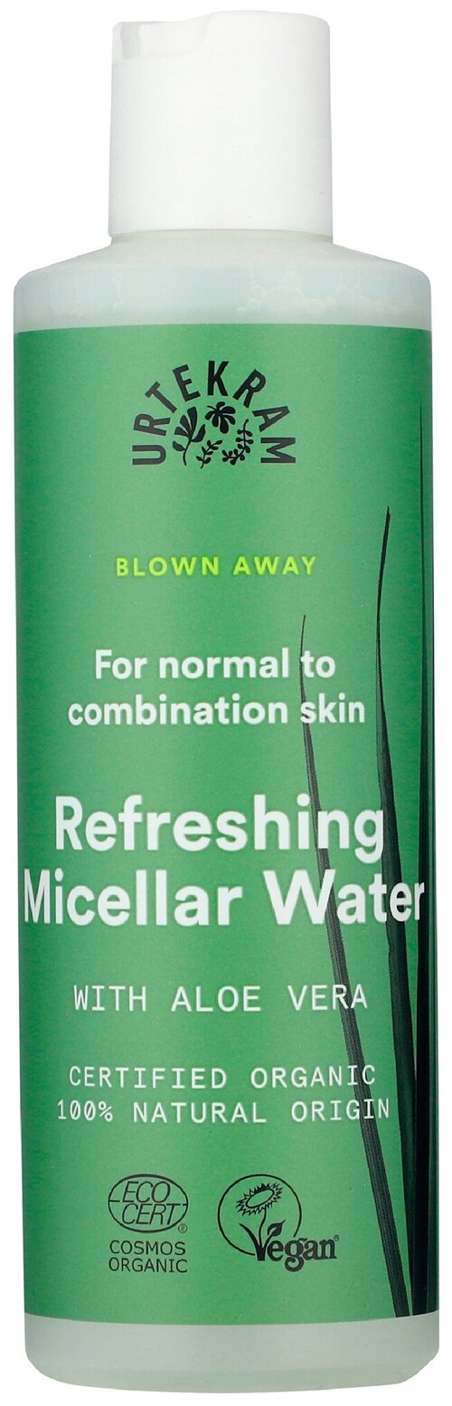 Мицеллярная вода для нормальной и комбинированной кожи Дикий лемонграсс, Urtekram, 250 мл