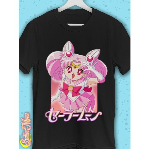 фото Футболка размер 50, черный, белый хилари аниме