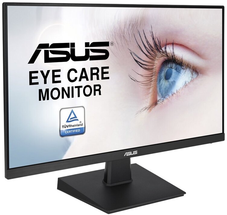 Монитор ASUS 27" VA27EHE IPS LED, 1920x1080, 5ms, 250 cd/m2, 178°/178°, 100M:1, D-sub, HDMI, Frameless, Eye Care, GamePlus Tec, 75Hz, Adaptive-Sync, Tilt, VESA, Black,