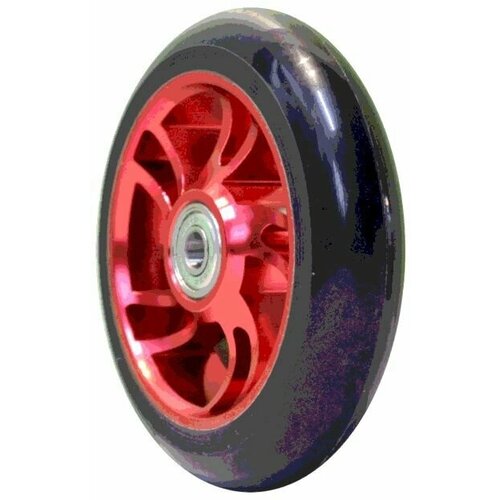 фото Красное колесо 110 мм, на трюковой самокат, алюминиевое, abec 9, красное kms