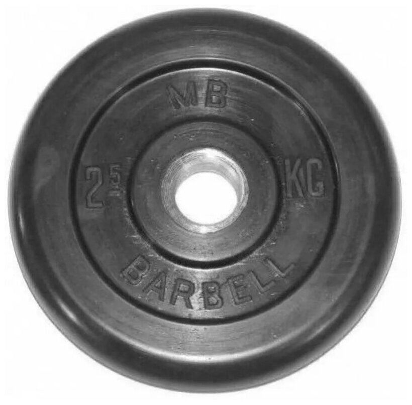 Диск обрезиненный BARBELL MB (металлическая втулка) 2.5 кг / диаметр 51 мм