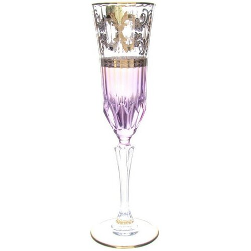 Бокалы для шампанского 180 мл 6 шт розовые Art Decor 