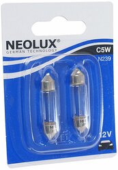 Лампа автомобильная накаливания Neolux N239-02B C5W 5W 2 шт.