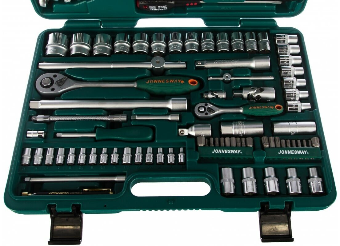 Набор инструмента универсальный 1/4", 1/2"DR, 101 предмет S04H624101SA Jonnesway — фото 1