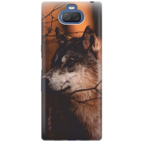 фото Re:pa накладка transparent для sony xperia 10 / xa3 с принтом "красивый волк"