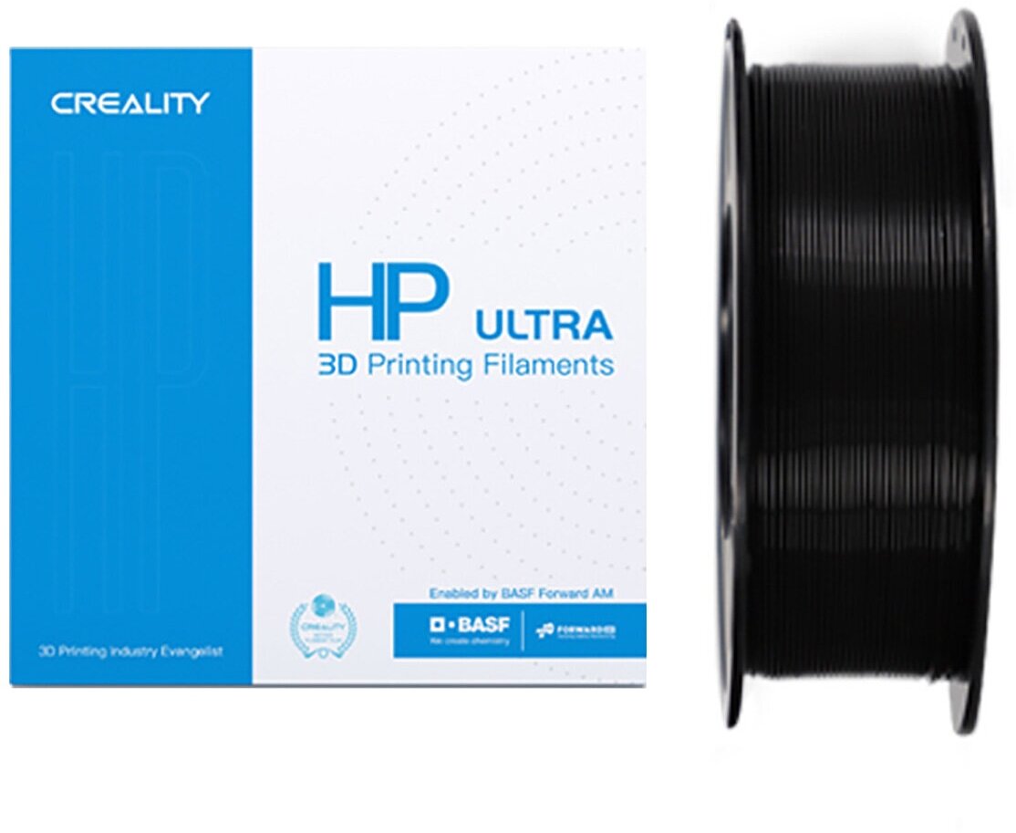 HP ULTRA PLA пластик для 3Д принтеров CREALITY черный 1.75mm, 1кг