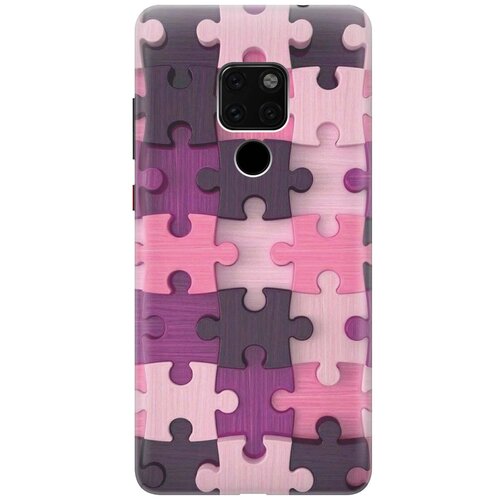 фото Gosso ультратонкий силиконовый чехол-накладка для huawei mate 20 с принтом "сиреневый паззл"