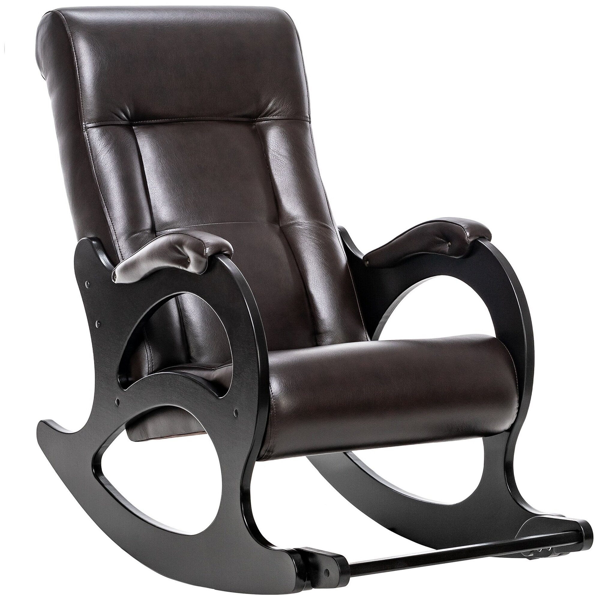 Кресло-качалка Сиетл PRIME венге/экокожа oregon120 - фотография № 1