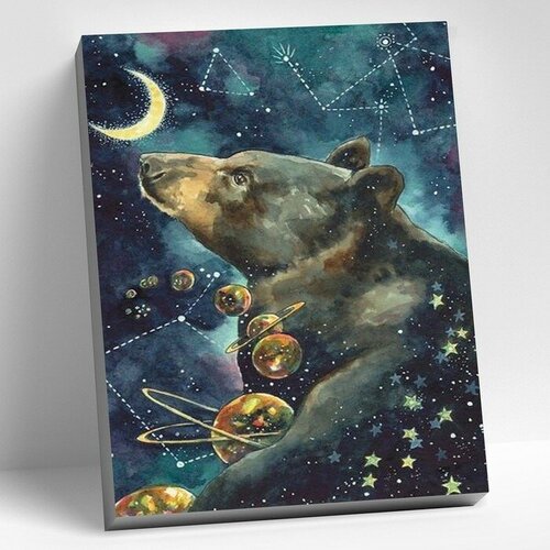 Картина по номерам 40 × 50 см «Медведь-мечтатель» 20 цветов картина по номерам маша и медведь весна 40 х 40 см