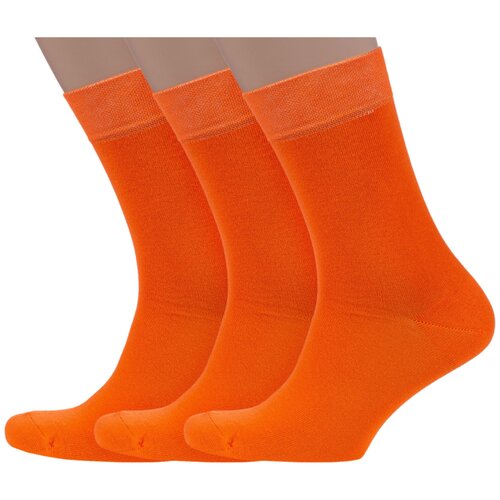 Носки Носкофф, 3 пары, размер 23-25, оранжевый носки носкофф 3 пары размер 23 25 мультиколор